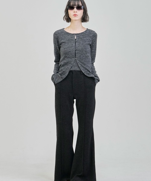 Nora Lily elle(ノラリリーエル)の「【Nora Lily】「elle」Fit Silhouette Layered Cardigan(Set)(Tシャツ/カットソー・レディース・ブラウン/グレー/ブラック・FREE)」の13枚目の写真