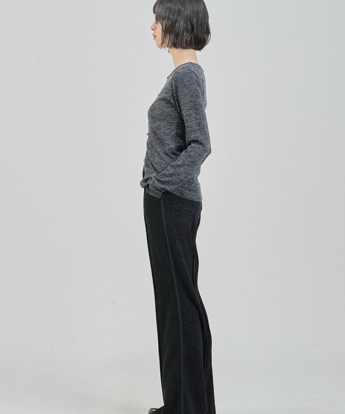 Nora Lily elle(ノラリリーエル)の「【Nora Lily】「elle」Fit Silhouette Layered Cardigan(Set)(Tシャツ/カットソー・レディース・ブラウン/グレー/ブラック・FREE)」の14枚目の写真