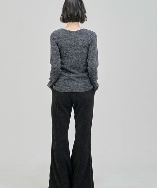 Nora Lily elle(ノラリリーエル)の「【Nora Lily】「elle」Fit Silhouette Layered Cardigan(Set)(Tシャツ/カットソー・レディース・ブラウン/グレー/ブラック・FREE)」の15枚目の写真