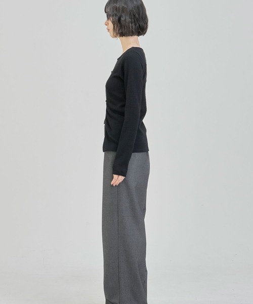Nora Lily elle(ノラリリーエル)の「【Nora Lily】「elle」Fit Silhouette Layered Cardigan(Set)(Tシャツ/カットソー・レディース・ブラウン/グレー/ブラック・FREE)」の8枚目の写真