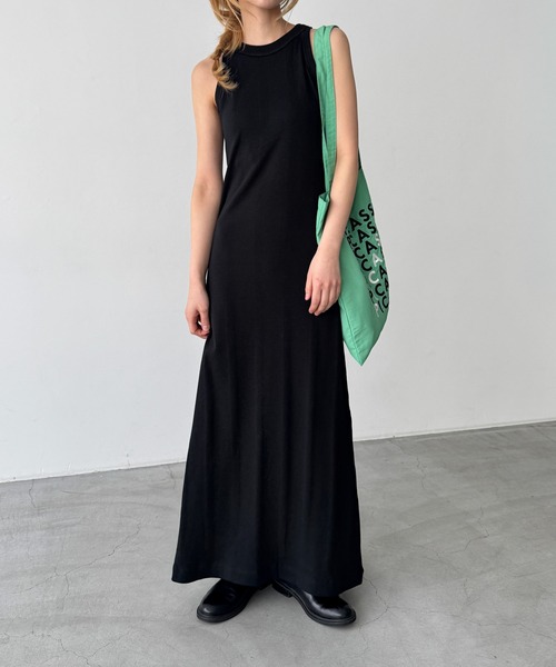 CANAL JEAN（キャナルジーン）の「Miller　カップ付きアメスリワンピース（ワンピース・レディース・ブラック/グレー系その他・ONE SIZE）」の2枚目の写真