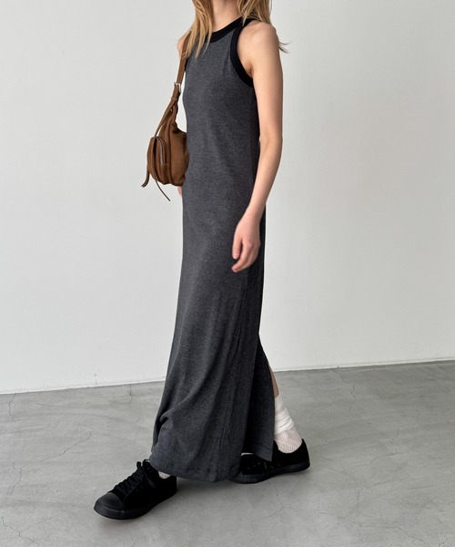 CANAL JEAN（キャナルジーン）の「Miller　カップ付きアメスリワンピース（ワンピース・レディース・ブラック/グレー系その他・ONE SIZE）」の3枚目の写真