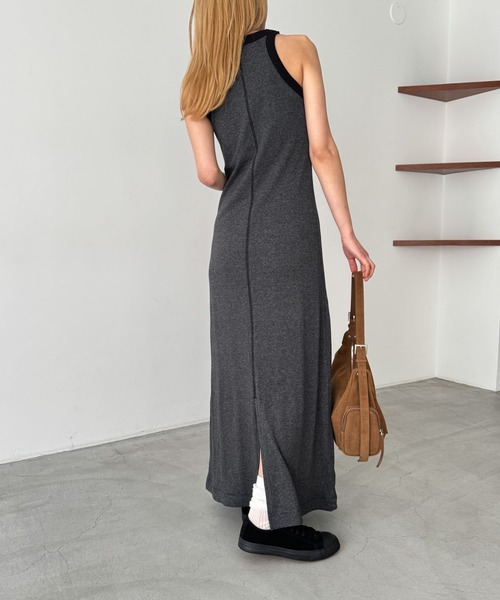 CANAL JEAN（キャナルジーン）の「Miller　カップ付きアメスリワンピース（ワンピース・レディース・ブラック/グレー系その他・ONE SIZE）」の4枚目の写真