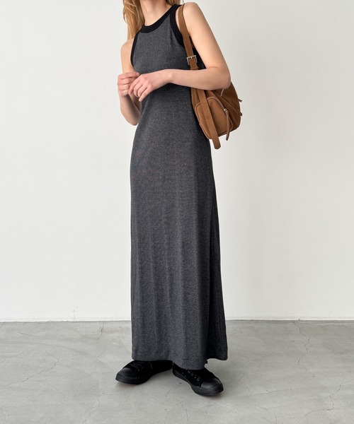 CANAL JEAN（キャナルジーン）の「Miller　カップ付きアメスリワンピース（ワンピース・レディース・ブラック/グレー系その他・ONE SIZE）」の5枚目の写真