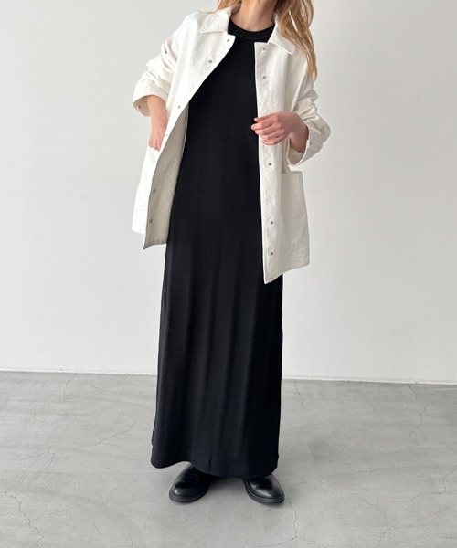 CANAL JEAN（キャナルジーン）の「Miller　カップ付きアメスリワンピース（ワンピース・レディース・ブラック/グレー系その他・ONE SIZE）」の8枚目の写真