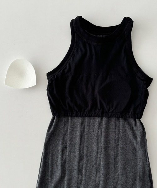 CANAL JEAN（キャナルジーン）の「Miller　カップ付きアメスリワンピース（ワンピース・レディース・ブラック/グレー系その他・ONE SIZE）」の14枚目の写真