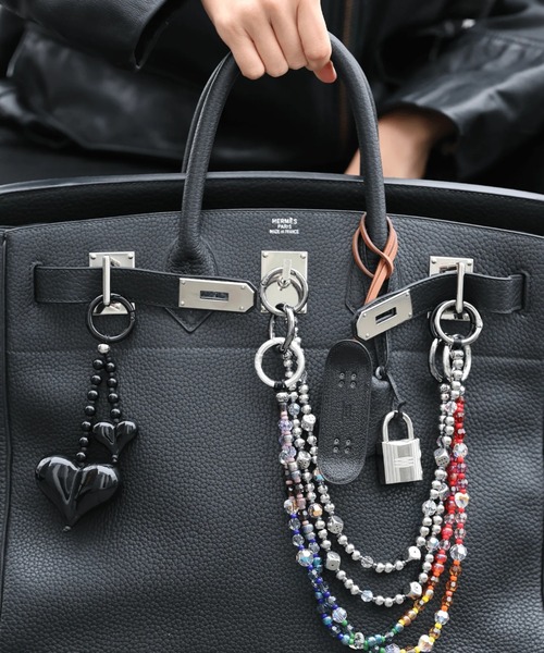 正規品String Ting バッグチャーム 黒 String Ting/ストリングティング/Big Love Obsidian Shorty Bag Charm