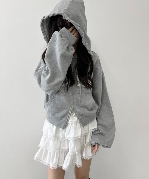 PHILLY(フィリー)の「《セットアップ可能★》フラワーパッチロゴジップパーカー(パーカー・レディース・アイボリー/グレー・FREE)」の21枚目の写真