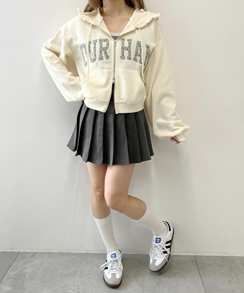 PHILLY(フィリー)の「《セットアップ可能★》フラワーパッチロゴジップパーカー(パーカー・レディース・アイボリー/グレー・FREE)」の11枚目の写真