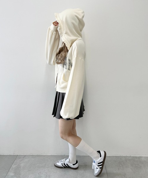 PHILLY(フィリー)の「《セットアップ可能★》フラワーパッチロゴジップパーカー(パーカー・レディース・アイボリー/グレー・FREE)」の12枚目の写真