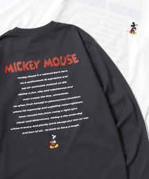 2026SS Disney/ディズニー フロント/バックプリント ワンポイント刺繍 ロングスリーブTシャツ レディース メンズ