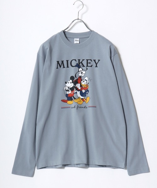 Disney(ディズニー)の「2026SS Disney/ディズニー フロント/バックプリント ワンポイント刺繍 ロングスリーブTシャツ レディース メンズ(Tシャツ/カットソー・レディース・アイボリー/サックスブルー/アッシュグレー/スミクロ・M/L/LL)」の11枚目の写真