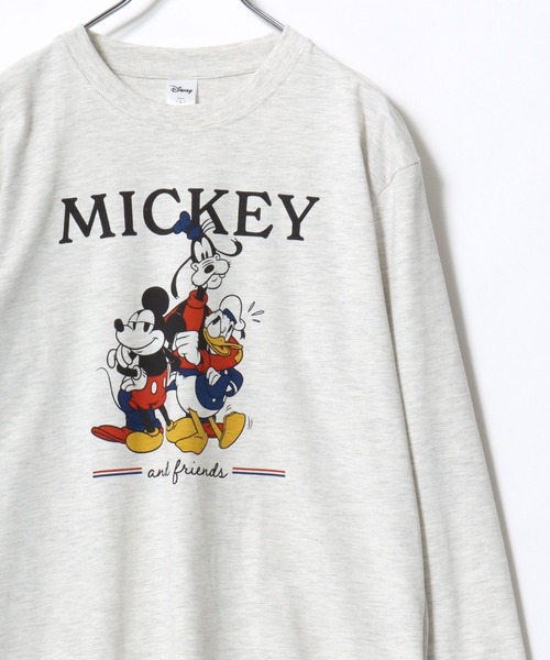 Disney(ディズニー)の「2026SS Disney/ディズニー フロント/バックプリント ワンポイント刺繍 ロングスリーブTシャツ レディース メンズ(Tシャツ/カットソー・レディース・アイボリー/サックスブルー/アッシュグレー/スミクロ・M/L/LL)」の19枚目の写真