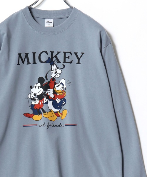 Disney(ディズニー)の「2026SS Disney/ディズニー フロント/バックプリント ワンポイント刺繍 ロングスリーブTシャツ レディース メンズ(Tシャツ/カットソー・レディース・アイボリー/サックスブルー/アッシュグレー/スミクロ・M/L/LL)」の20枚目の写真