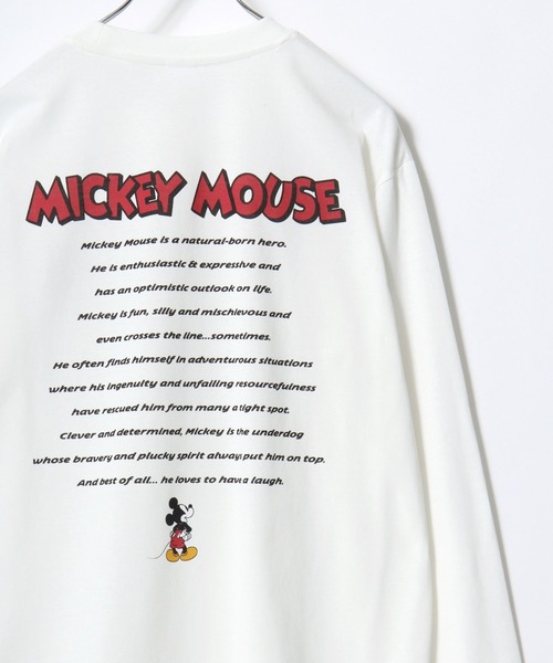 Disney(ディズニー)の「2026SS Disney/ディズニー フロント/バックプリント ワンポイント刺繍 ロングスリーブTシャツ レディース メンズ(Tシャツ/カットソー・レディース・アイボリー/サックスブルー/アッシュグレー/スミクロ・M/L/LL)」の21枚目の写真