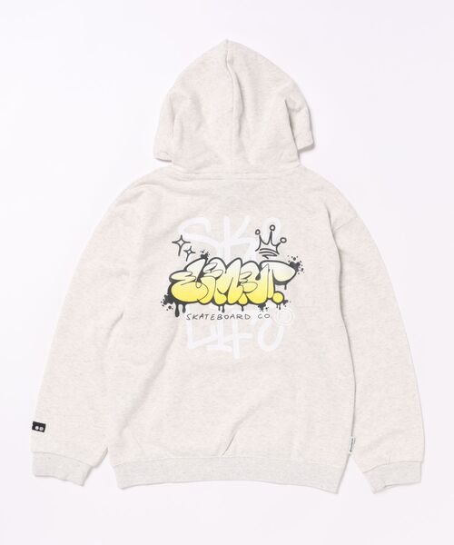 ELEMENT(エレメント)の「ELEMENT/エレメント TAGGING HOOD YOUTH キッズ パーカー BG025020(パーカー・キッズ・チャコールグレー/ホワイト・130cm/140cm/150cm/160cm)」の3枚目の写真