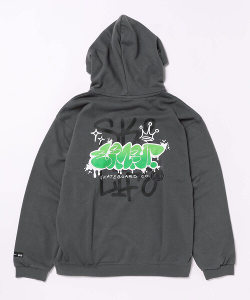 ELEMENT(エレメント)の「ELEMENT/エレメント TAGGING HOOD YOUTH キッズ パーカー BG025020(パーカー・キッズ・チャコールグレー/ホワイト・130cm/140cm/150cm/160cm)」の4枚目の写真