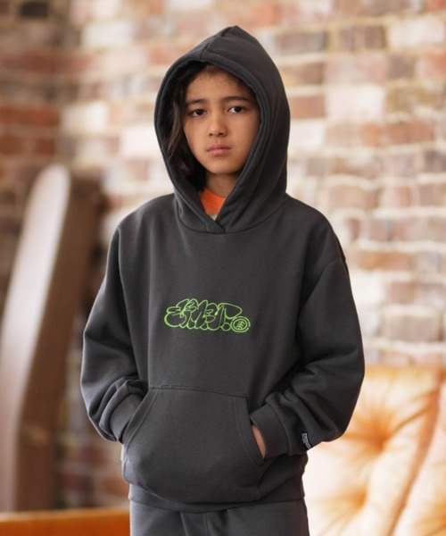 ELEMENT(エレメント)の「ELEMENT/エレメント TAGGING HOOD YOUTH キッズ パーカー BG025020(パーカー・キッズ・チャコールグレー/ホワイト・130cm/140cm/150cm/160cm)」の10枚目の写真