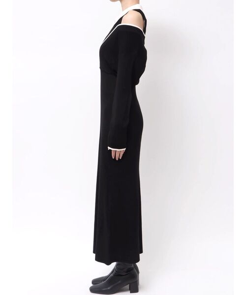 LAGUNAMOON（ラグナムーン）の「ラインディティールナローニットワンピース（ワンピース・レディース・ブラック・SMALL/MEDIUM）」の15枚目の写真