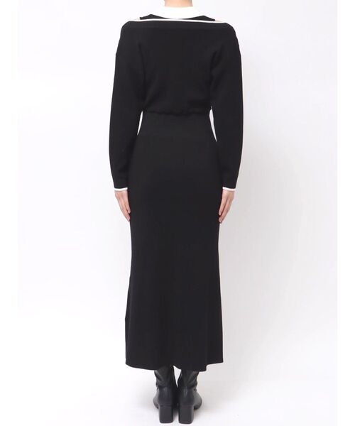 LAGUNAMOON（ラグナムーン）の「ラインディティールナローニットワンピース（ワンピース・レディース・ブラック・SMALL/MEDIUM）」の16枚目の写真