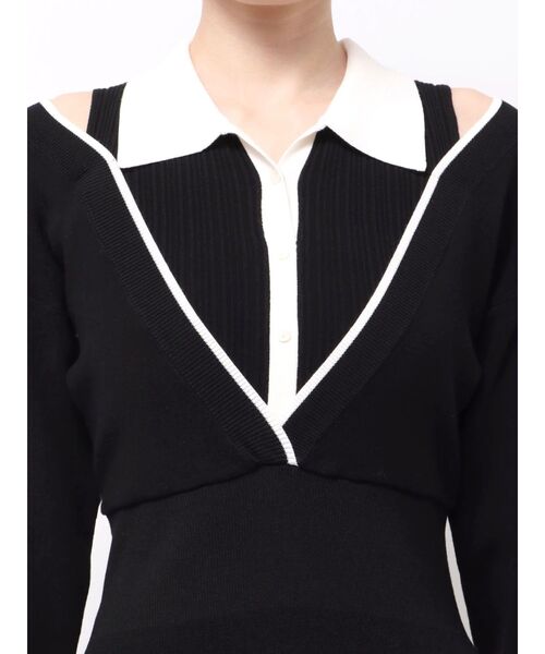 LAGUNAMOON（ラグナムーン）の「ラインディティールナローニットワンピース（ワンピース・レディース・ブラック・SMALL/MEDIUM）」の17枚目の写真