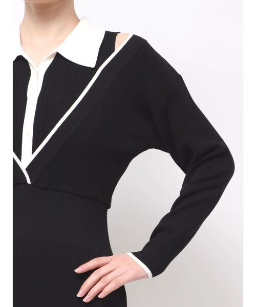 LAGUNAMOON（ラグナムーン）の「ラインディティールナローニットワンピース（ワンピース・レディース・ブラック・SMALL/MEDIUM）」の18枚目の写真