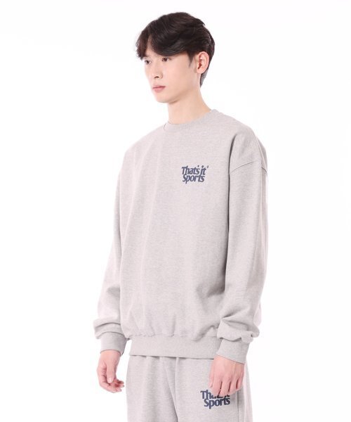 THAT'S IT(ザッツイット)の「スモールスポーツロゴスウェットシャツ_グレー(スウェット・レディース・グレー・LARGE/MEDIUM/SMALL/X-LARGE)」の2枚目の写真