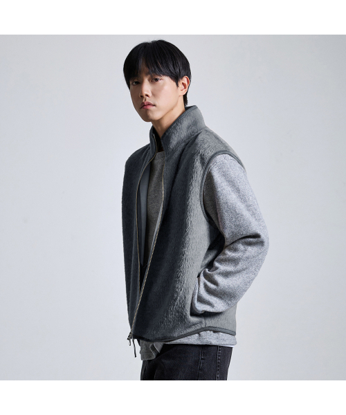LAB12(ラボ12)の「エブリデイニットウールベストジップアップ(グレー)(ベスト・メンズ・その他・MEDIUM/LARGE)」の2枚目の写真