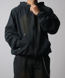 NYLAUS（ナイラス）の「【Nylaus】2026新作 ヘビーウェイト ヴィンテージ デニムジップパーカー デニムパーカー フルジップパーカー（パーカー）」