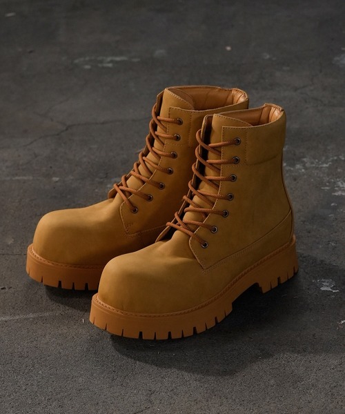 LANDNESS（ランドネス）の「【LANDNESS/ランドネス】VOLUME TANK SOLE BOOTS/ボリュームタンクソールブーツ（ブーツ・メンズ・ブラック/イエロー・23.5/27.5/26.5/25.5/24.5）」の2枚目の写真