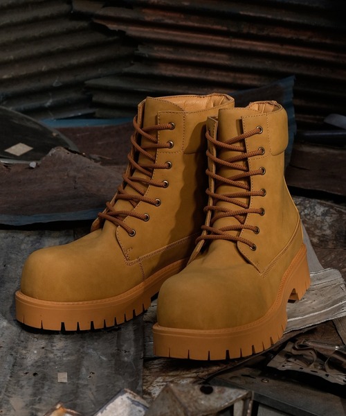 LANDNESS（ランドネス）の「【LANDNESS/ランドネス】VOLUME TANK SOLE BOOTS/ボリュームタンクソールブーツ（ブーツ・メンズ・ブラック/イエロー・23.5/27.5/26.5/25.5/24.5）」の10枚目の写真