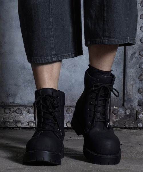 LANDNESS（ランドネス）の「【LANDNESS/ランドネス】VOLUME TANK SOLE BOOTS/ボリュームタンクソールブーツ（ブーツ・メンズ・ブラック/イエロー・23.5/27.5/26.5/25.5/24.5）」の7枚目の写真