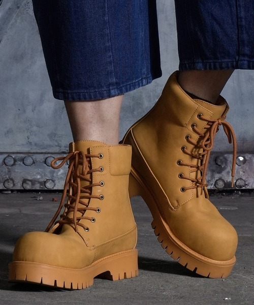 LANDNESS（ランドネス）の「【LANDNESS/ランドネス】VOLUME TANK SOLE BOOTS/ボリュームタンクソールブーツ（ブーツ・メンズ・ブラック/イエロー・23.5/27.5/26.5/25.5/24.5）」の12枚目の写真