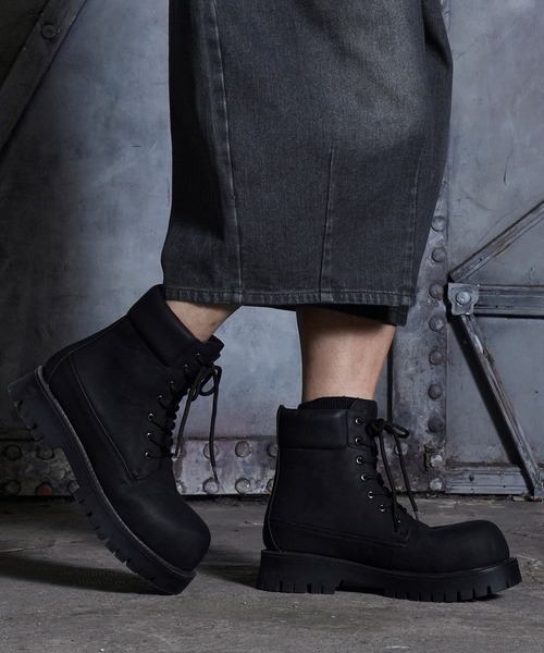 LANDNESS(ランドネス)の「【LANDNESS/ランドネス】VOLUME TANK SOLE BOOTS/ボリュームタンクソールブーツ(ブーツ・メンズ・ブラック/イエロー・23.5/27.5/26.5/25.5/24.5)」の21枚目の写真