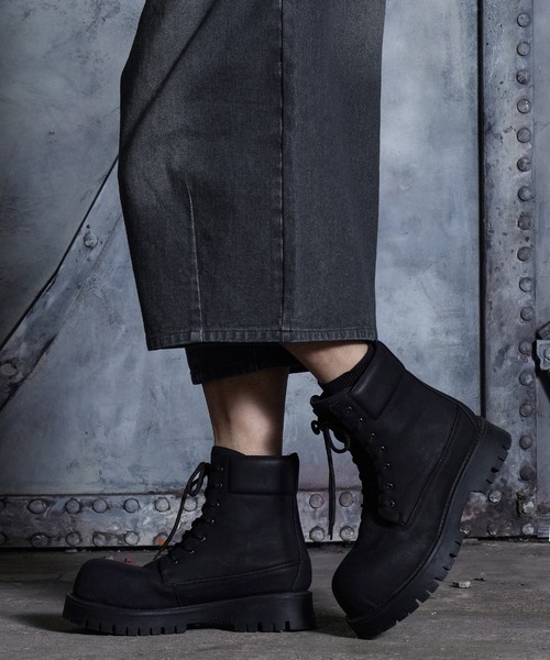 LANDNESS(ランドネス)の「【LANDNESS/ランドネス】VOLUME TANK SOLE BOOTS/ボリュームタンクソールブーツ(ブーツ・メンズ・ブラック/イエロー・23.5/27.5/26.5/25.5/24.5)」の20枚目の写真