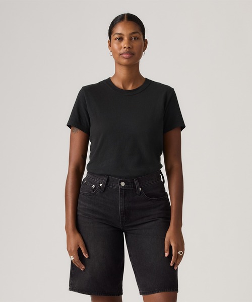Levi's(リーバイス)の「Levi's/リーバイス スラブTシャツ(Tシャツ/カットソー・レディース・ブラック・M/S/XS)」の1枚目の写真