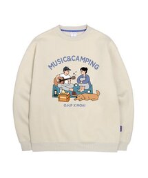 OHP x MOAI 音楽とキャンプ 裏起毛スウェット