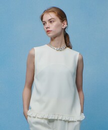 LOULOU WILLOUGHBY | 【LOULOU WILLOUGHBY】パールネックレス付きフリルブラウス(シャツ/ブラウス)