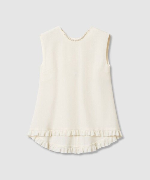 LOULOU WILLOUGHBY（ルルウィルビー）の「【LOULOU WILLOUGHBY】パールネックレス付きフリルブラウス（シャツ/ブラウス・レディース・ブラック/オフホワイト/ピンク・2）」の9枚目の写真