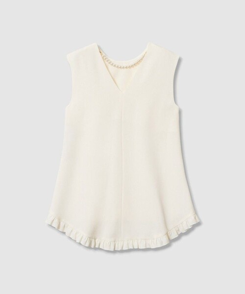 LOULOU WILLOUGHBY（ルルウィルビー）の「【LOULOU WILLOUGHBY】パールネックレス付きフリルブラウス（シャツ/ブラウス・レディース・ブラック/オフホワイト/ピンク・2）」の10枚目の写真