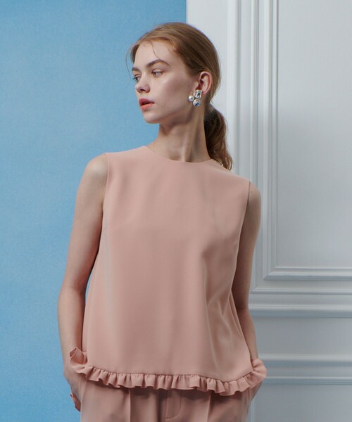 LOULOU WILLOUGHBY（ルルウィルビー）の「【LOULOU WILLOUGHBY】パールネックレス付きフリルブラウス（シャツ/ブラウス・レディース・ブラック/オフホワイト/ピンク・2）」の12枚目の写真