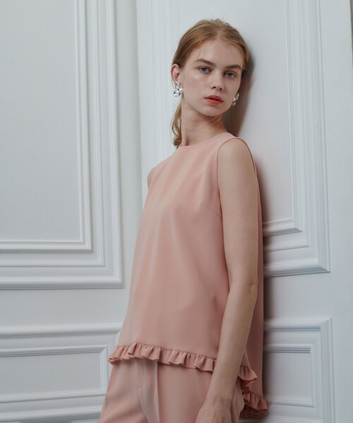 LOULOU WILLOUGHBY（ルルウィルビー）の「【LOULOU WILLOUGHBY】パールネックレス付きフリルブラウス（シャツ/ブラウス・レディース・ブラック/オフホワイト/ピンク・2）」の13枚目の写真