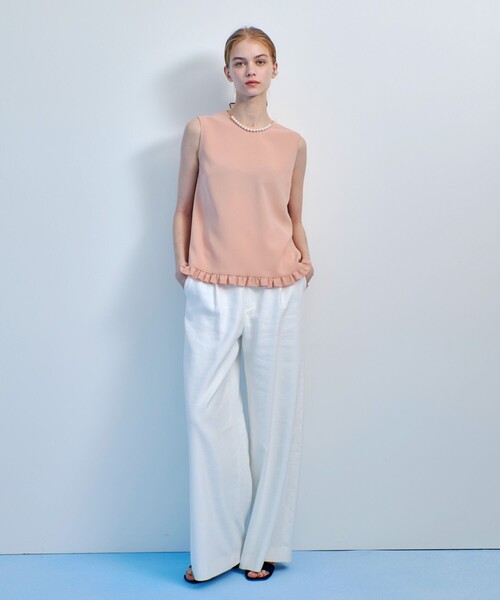 LOULOU WILLOUGHBY（ルルウィルビー）の「【LOULOU WILLOUGHBY】パールネックレス付きフリルブラウス（シャツ/ブラウス・レディース・ブラック/オフホワイト/ピンク・2）」の17枚目の写真