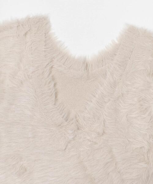 ITEMS URBANRESEARCH（アイテムズ アーバンリサーチ）の「シャギーショートニットベスト（ベスト・レディース・グレー系その他/ネイビー/グレー・FREE）」の9枚目の写真