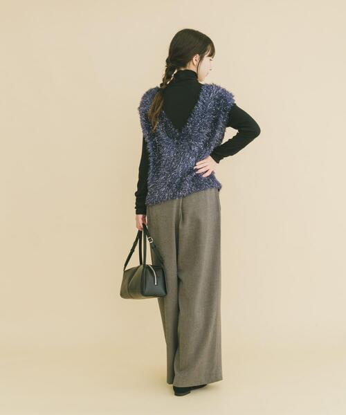 ITEMS URBANRESEARCH（アイテムズ アーバンリサーチ）の「シャギーショートニットベスト（ベスト・レディース・グレー系その他/ネイビー/グレー・FREE）」の17枚目の写真