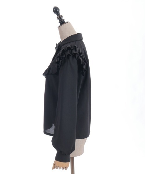 axes femme POETIQUE(アクシーズファムポエティック)の「ブローチ付きヨークフリルブラウス(シャツ/ブラウス・レディース・ブラック/ピンク/ホワイト・MEDIUM)」の15枚目の写真