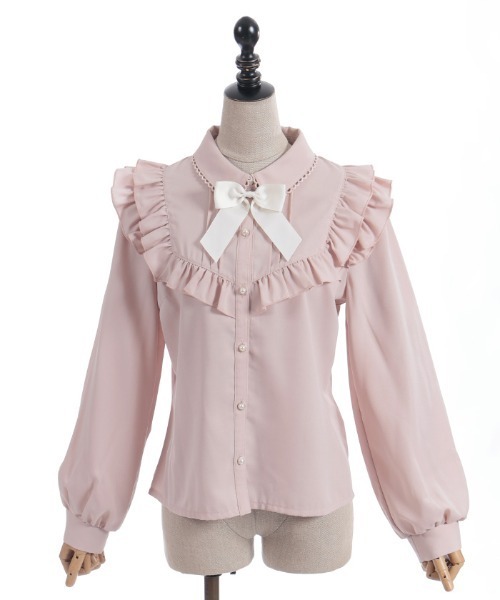axes femme POETIQUE(アクシーズファムポエティック)の「ブローチ付きヨークフリルブラウス(シャツ/ブラウス・レディース・ブラック/ピンク/ホワイト・MEDIUM)」の22枚目の写真