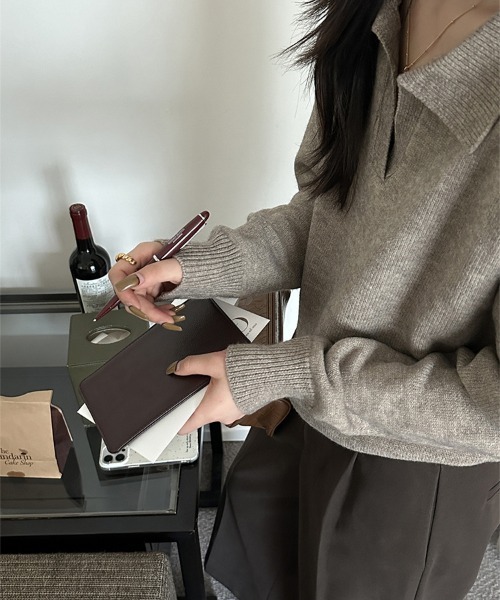 Flugge(フラッジー)の「スキッパーニット(ニット/セーター・レディース・ベージュ/ピンク/ブラック/ブラウン・FREE)」の7枚目の写真