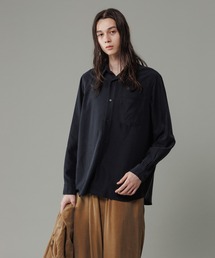 ADAM ET ROPE' | リラックス ドレープ レーヨン レギュラーカラーシャツ / ロングシーズン着用可能(シャツ/ブラウス)