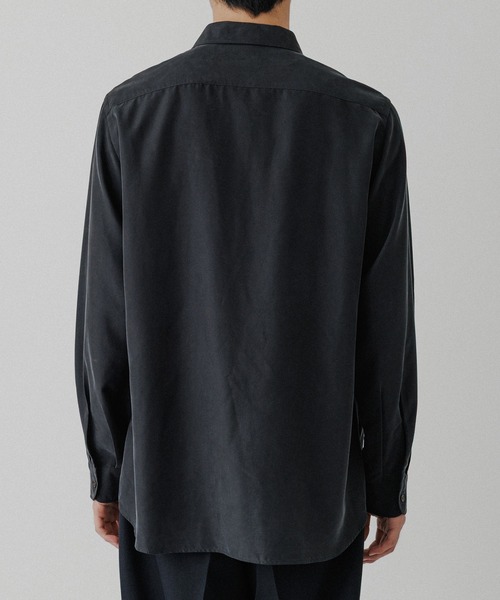 ADAM ET ROPE'（アダムエロペ）の「リラックス ドレープ レーヨン レギュラーカラーシャツ  / ロングシーズン着用可能（シャツ/ブラウス・メンズ・ブラック/ライトグレー/キナリ/ピンク系その他2・M/L）」の20枚目の写真